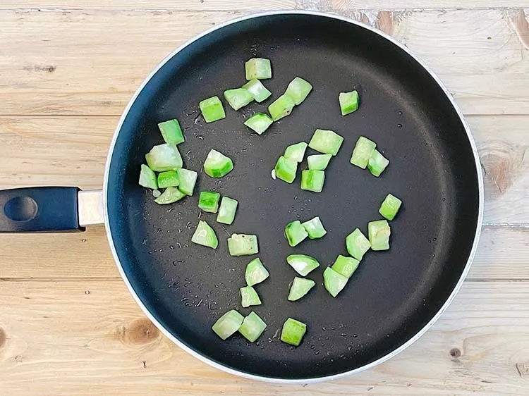 Step 7 – Saut&eacute; on a medium flame for 2 minutes.