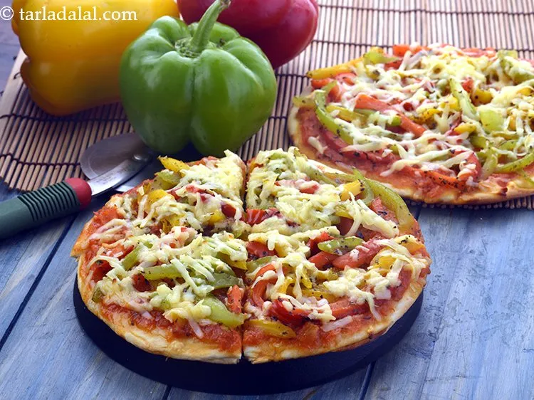 Step 36 – You can keep the pizza sauce and capsicum refrigerated, but assemble and bake the pizza …