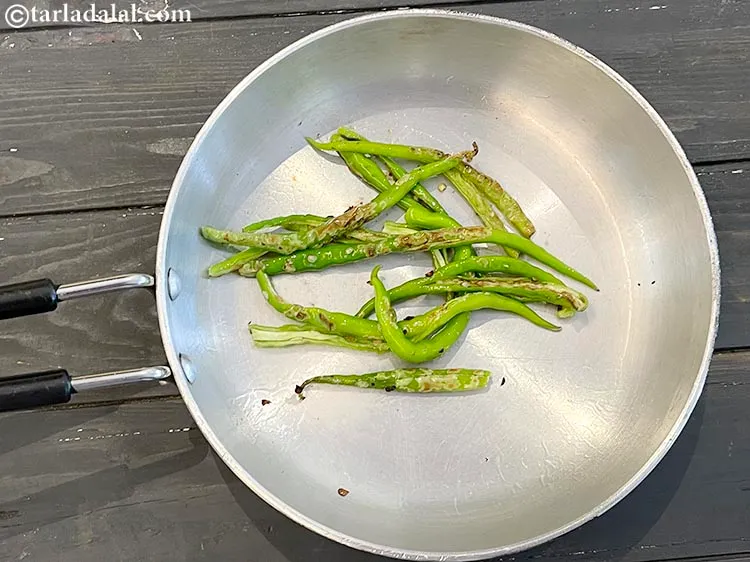 Step 6 – Saut&eacute; <strong>instant green chilli fry</strong>&nbsp;on a medium flame for 2 minutes.