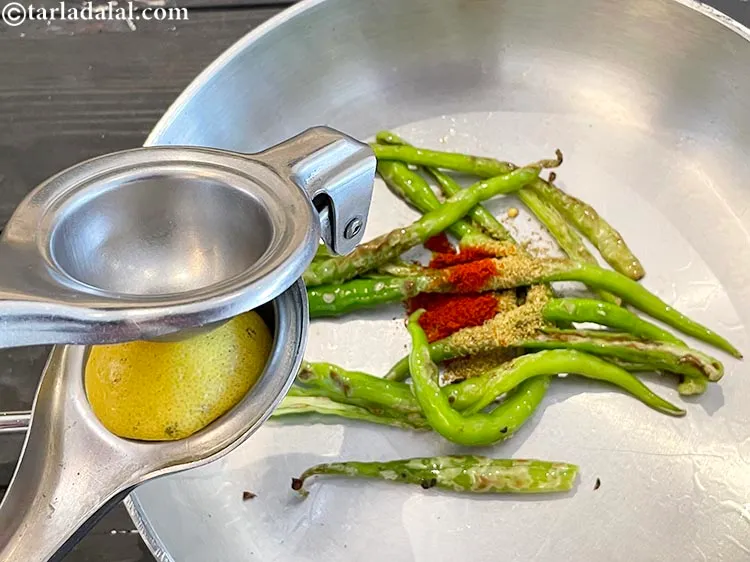 Step 9 – Add the lemon juice.