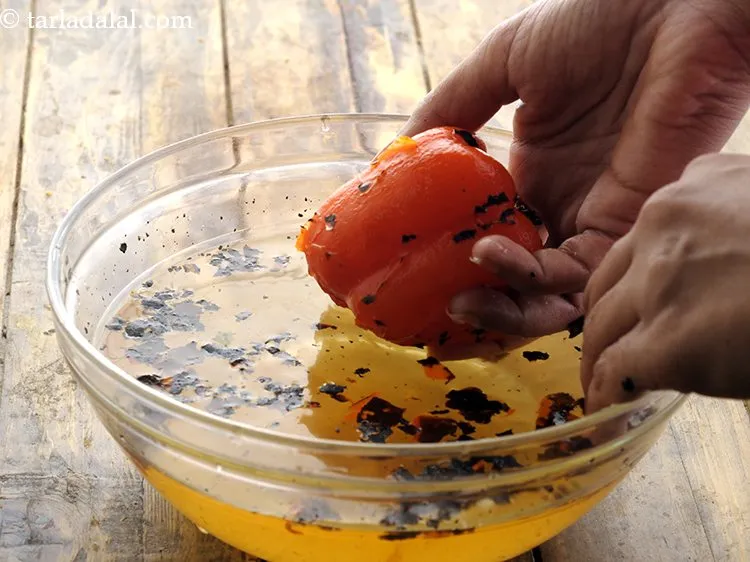 Step 8 – Remove the black skin by scrapping with your fingers. Discard the water and the black …