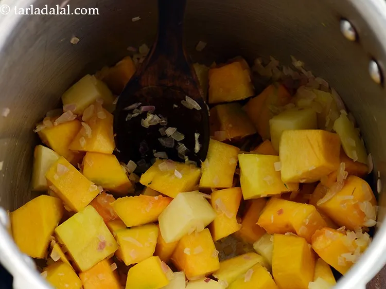 Step 8 – Mix well to coat with butter and saut&eacute; on a medium flame for 2 to …