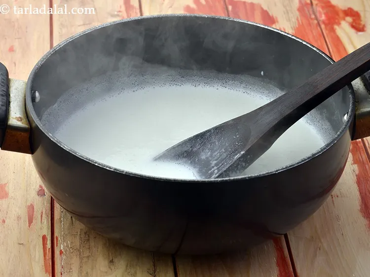 Step 9 – Mix well and cook on a medium flame for 8 minutes, while stirring continuously. Remember …