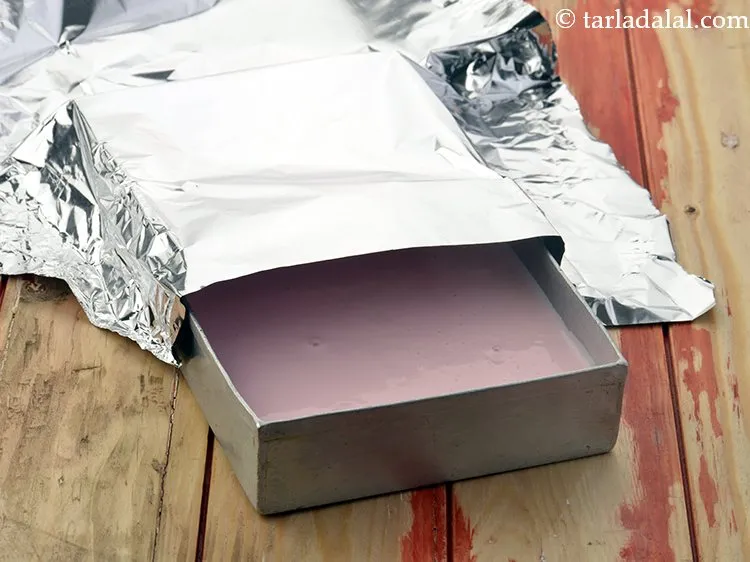 Step 15 – Cover with an aluminium foil and seal the container well.&nbsp;
