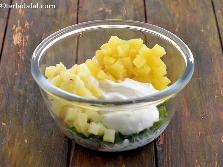 Step 7 – Also add the chopped and boiled potatoes. We have boiled the potatoes separately as it …