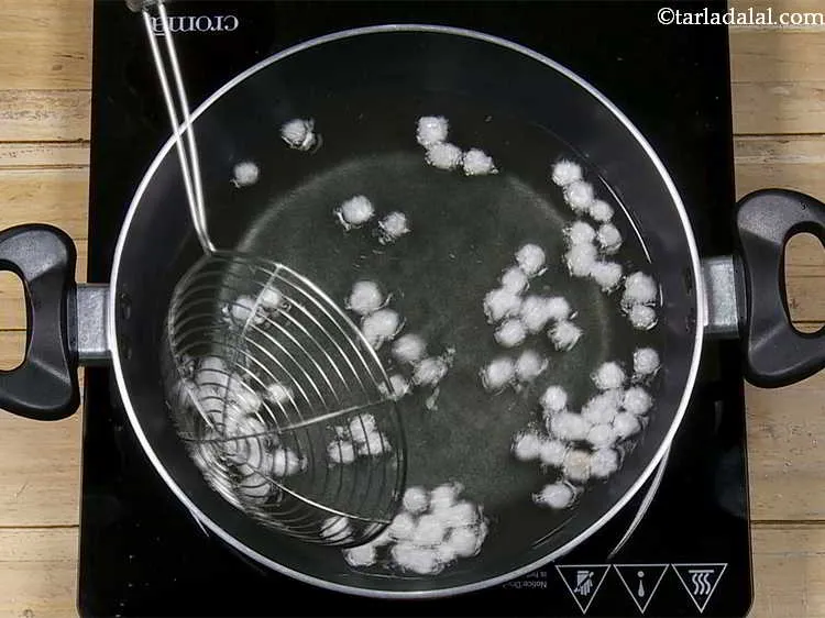 Step 2 – Deep-fry on a medium flame till they are cooked but do not become brown. Keep …