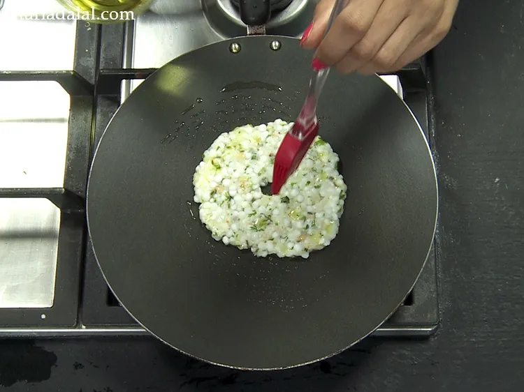 Step 47 – Spread &frac12; tsp of <a href="https://www.tarladalal.com/glossary-oil-671i">oil</a>&nbsp;along the edges and in the centre where we had …