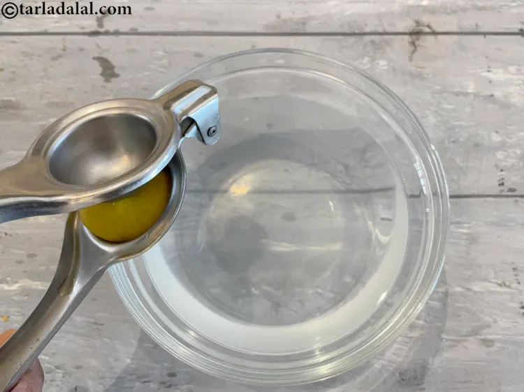 Step 6 – Add the lemon juice.