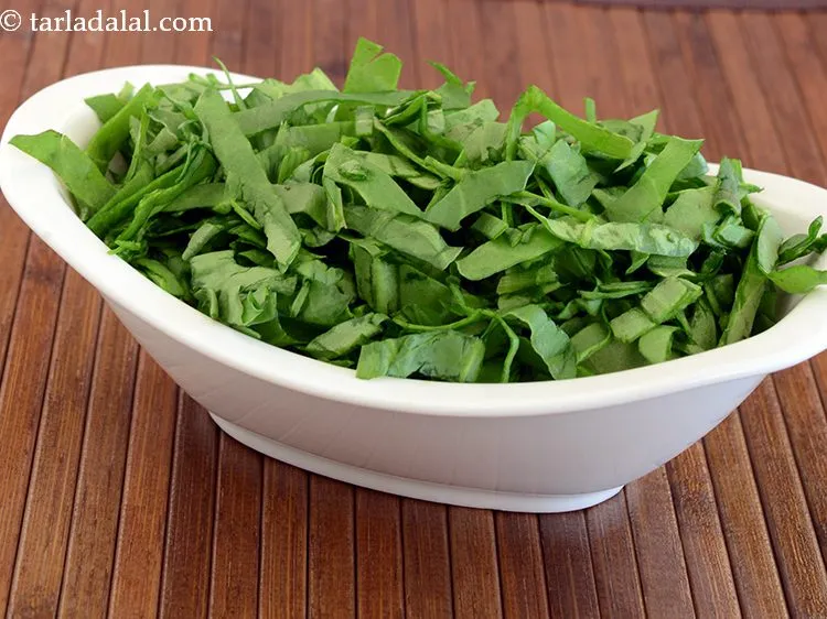 Step 21 – Add the chopped spinach.&nbsp;