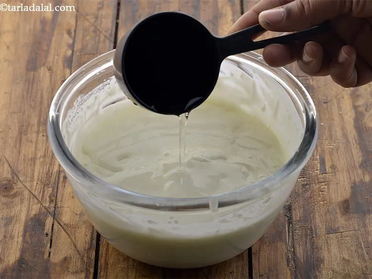 Step 4 – To this add 2-3 tbsp of water, depending on how thick you want the <strong>Salted …