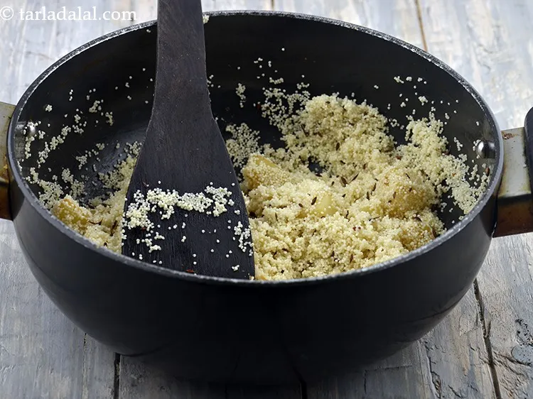 Step 28 – Ensure to cook the sama for a minute before adding water, to remove its raw …