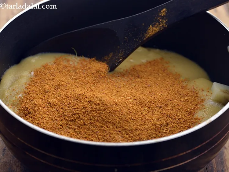 Step 57 – <p>Add the salt and sambar masala. Nothing beats the aroma and flavour of a freshly …