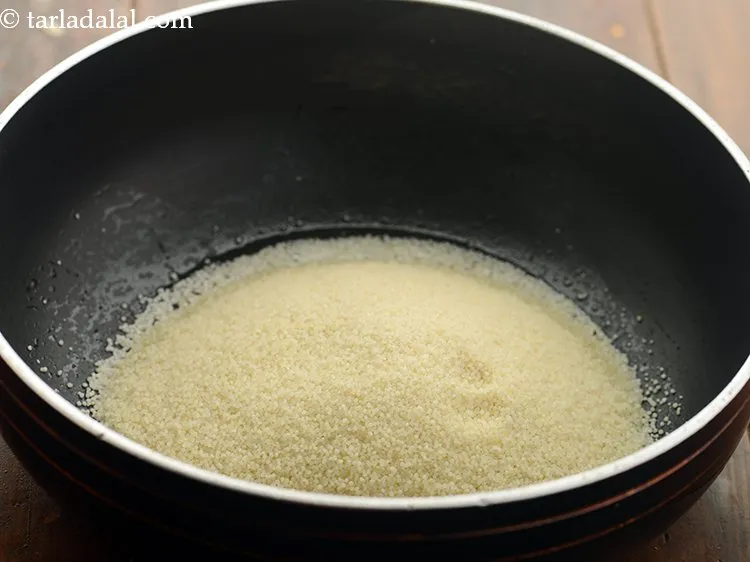 Step 4 – When the seeds crackle, add samo.