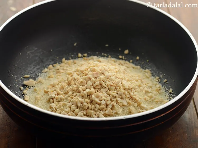 Step 5 – Add crushed and roasted peanuts. Peanuts perk up the taste of <strong>samo khichdi</strong> by adding …