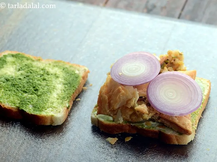 Step 16 – Top it with 2 onion slices.