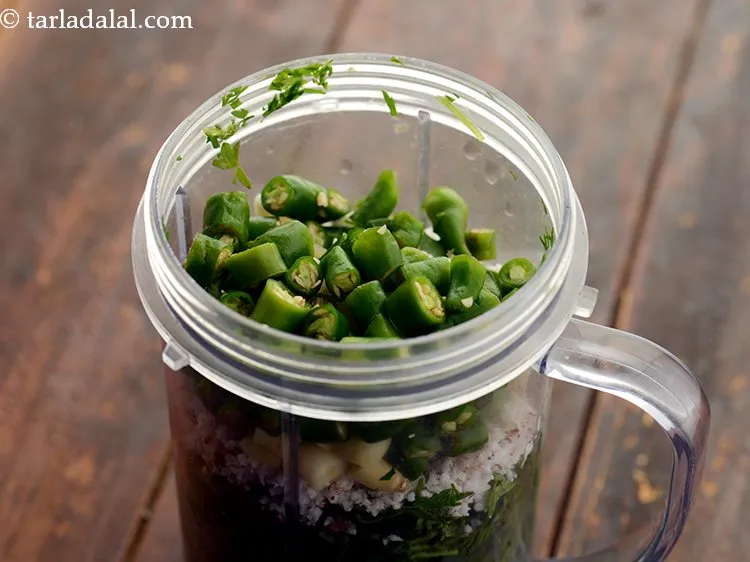 Step 6 – Add the green chillies. Adjust the quantity as per the spice level you can handle.