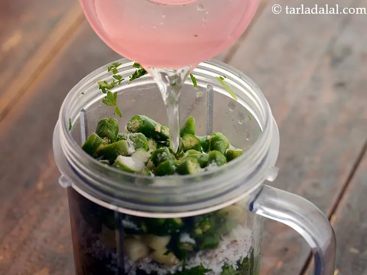 Step 8 – Add around &frac14; cup of water.