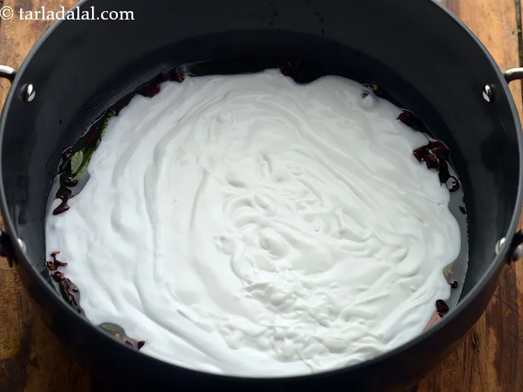 Step 12 – Add coconut milk.&nbsp;