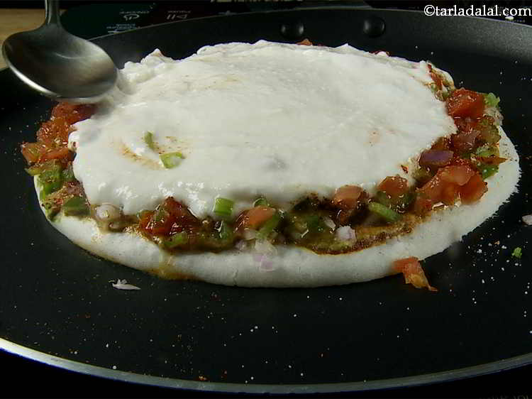 Step 21 – Spread the batter evenly on top of veggies using a big spoon to make a …