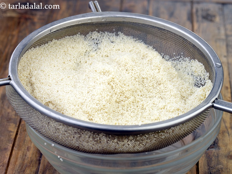 Step 10 – <strong>For the batter of sanwa dosa recipe | crispy varai dosa for Navratri | barnyard …