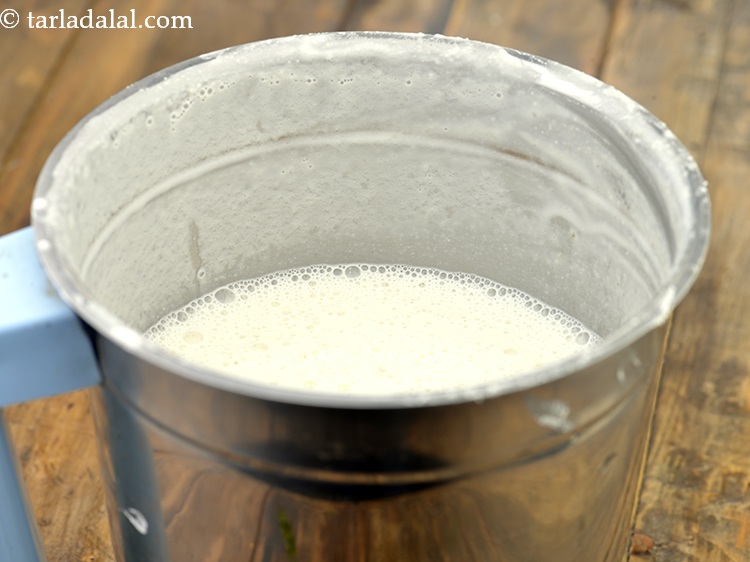 Step 13 – Blend it till smooth and transfer the mixture into a deep bowl.