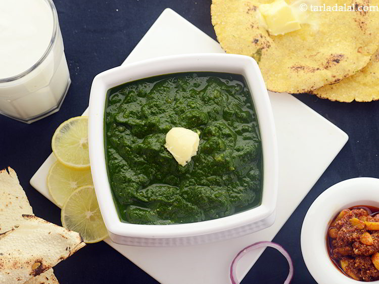 Step 30 – Serve <strong>authentic Punjabi Sarson ka saag</strong> hot with makai ki roti and jaggery along the …