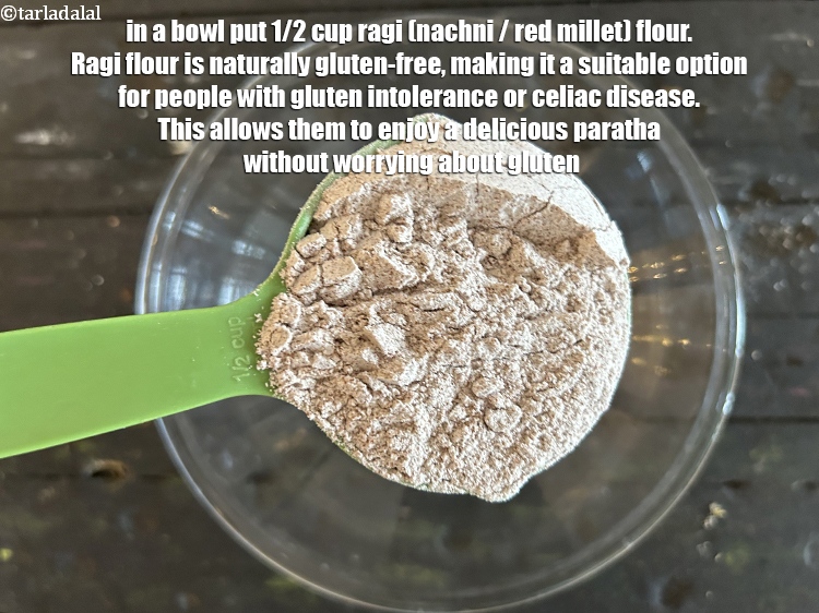 Step 10 – in a bowl put&nbsp;<meta charset="UTF-8" />1/2 cup&nbsp;<a href="glossary-ragi-flour-nachni-flour-nachni-ka-atta-red-millet-flour-1115i">ragi (nachni / red millet) flour</a>.&nbsp;Ragi flour is …