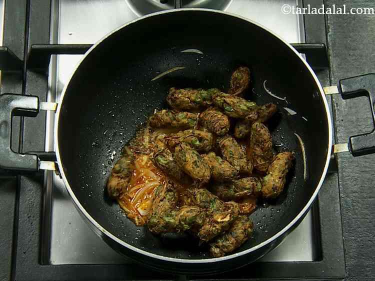 Step 18 – Add the deep-fried fingers, mix well and cook on a medium flame for 30 seconds. …