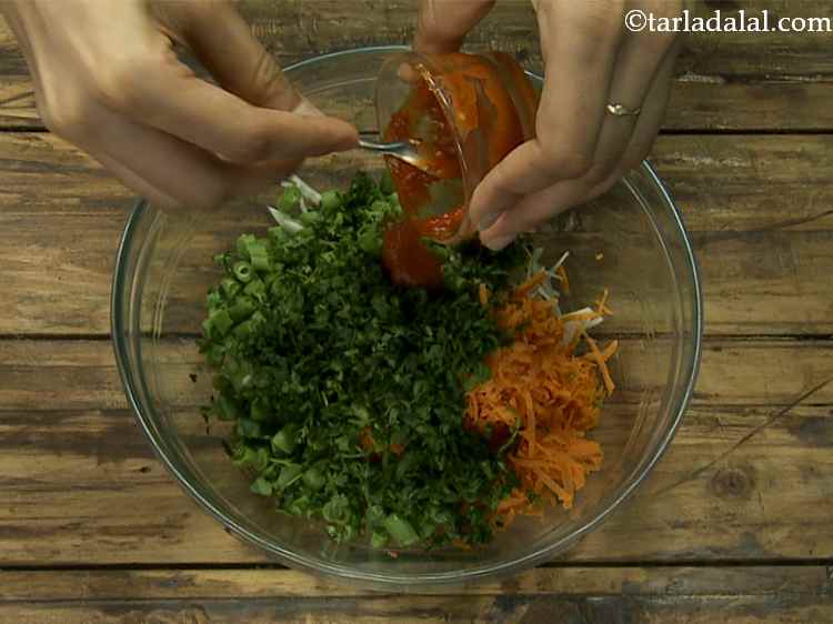 Step 5 – Add 1 tbsp of schezuan sauce to the vegetables. They beauty of this recipe is …