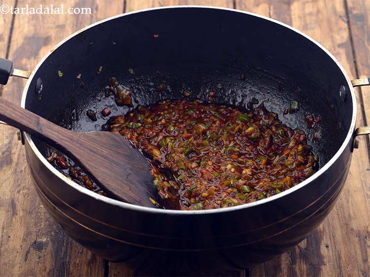 Step 25 – Mix well and cook on a medium flame for 1 to 2 minutes, stir it …