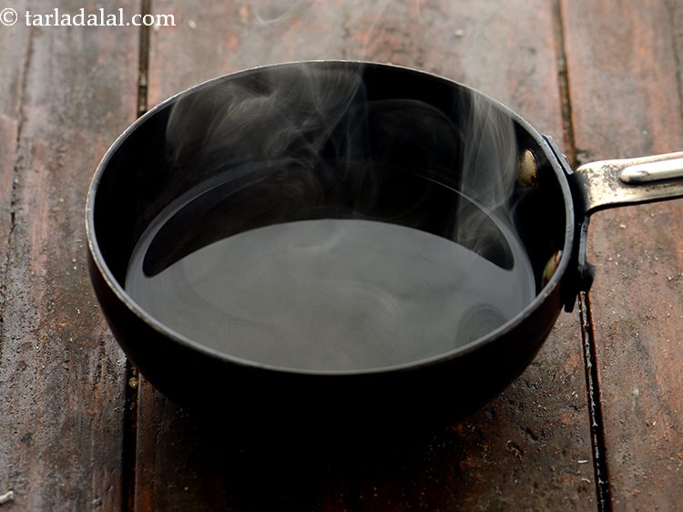 Step 12 – Heat the sesame oil to smoking point. The smoking point is the temperature at which …