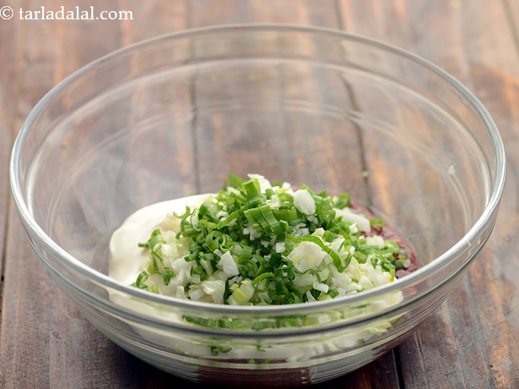Step 4 – Add spring onion. It will add a nice mouthfeel to the dip and inherit nice …