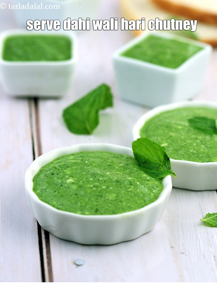 Step 24 – Serve&nbsp;<strong>dahi wali hari chutney recipe | mint curd onion chutney | Indian style dahi chutney …