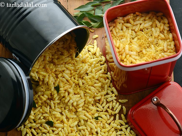 Step 13 – Cool <strong>spicy puffed rice</strong> completely and store it in an air-tight container. They stay good …