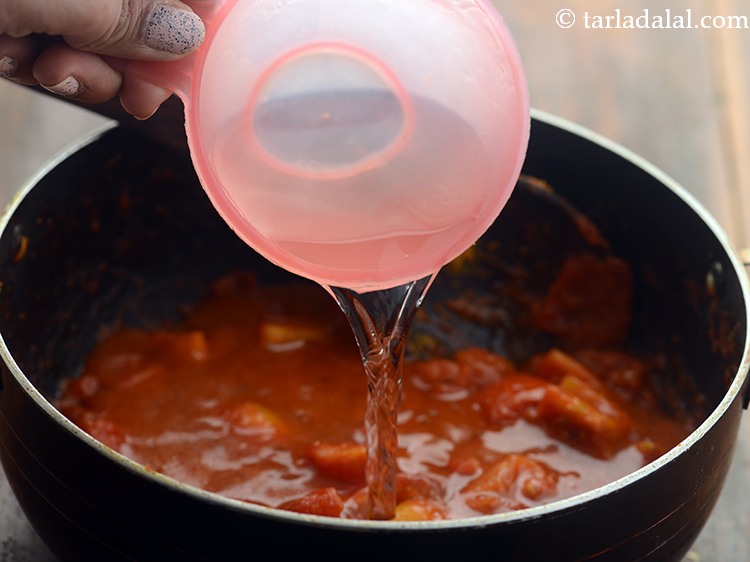 Step 13 – Add 1 cup of water. If you want more gravy, add more water.