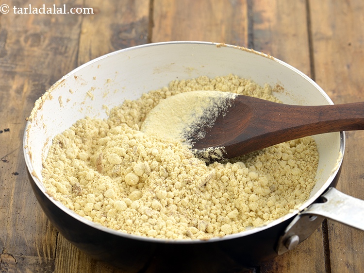 Step 22 – Add the roasted besan. The addition of besan helps to bind the spices well and …