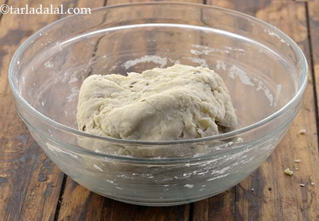 Step 28 – Knead the flour into a firm dough.