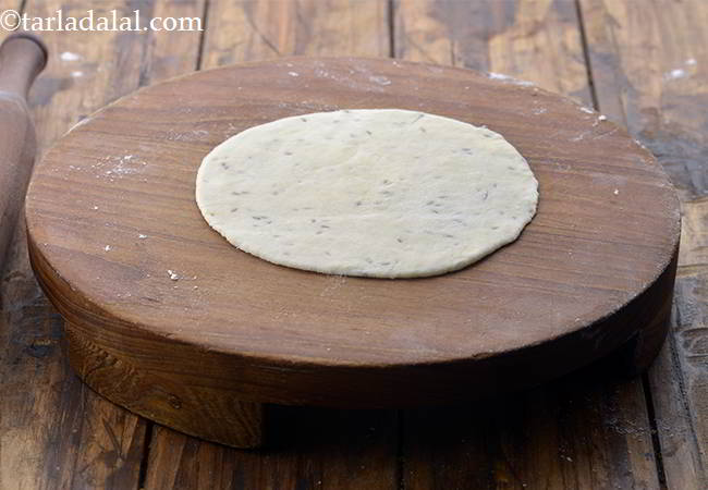 Step 32 – Using a little flour, roll the dough into a 150 mm. (6&rdquo;) diameter circle. Usually …