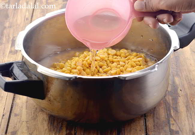 Step 4 – Add 1&frac12; cups of water to it.