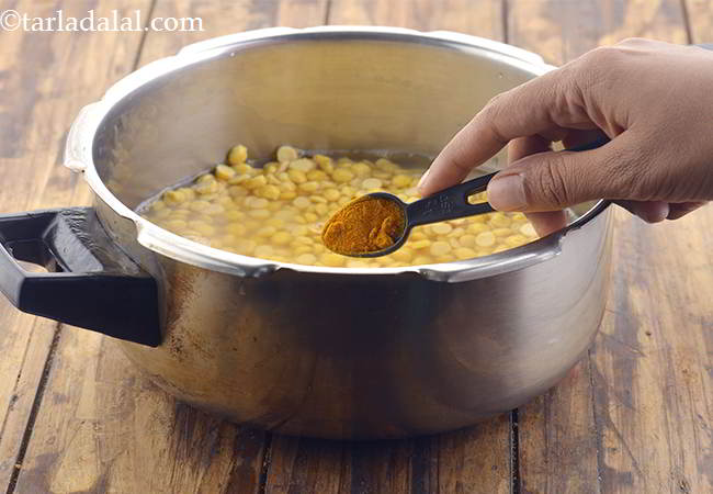 Step 5 – Also add the turmeric powder to this to give a lovely yellow color to the …