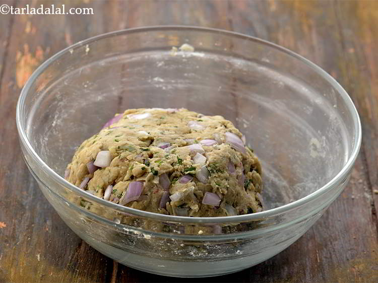 Step 15 – Mix well and knead into a stiff dough.