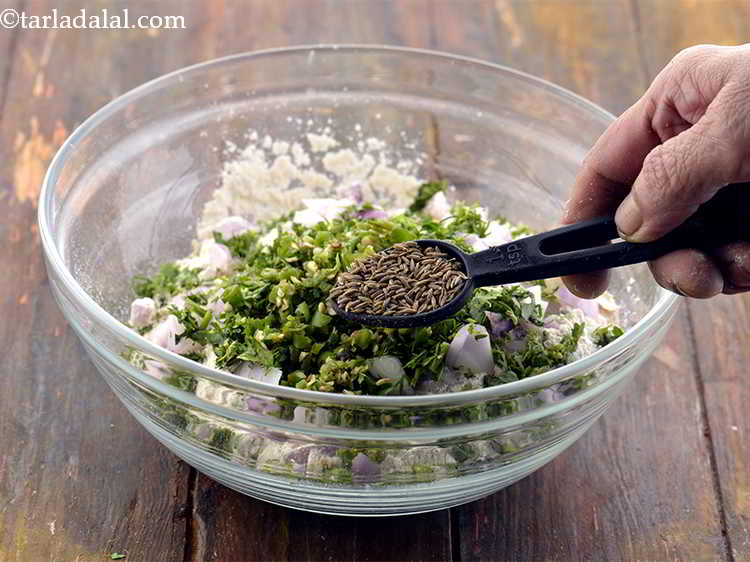 Step 9 – Add the <a href="https://www.tarladalal.com/glossary-cumin-seeds-381i" target="_blank">cumin seeds (jeera)</a>. It provides a warm and earthy flavour to …