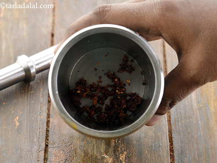 Step 4 – Coarsely crush it. Keep aside.