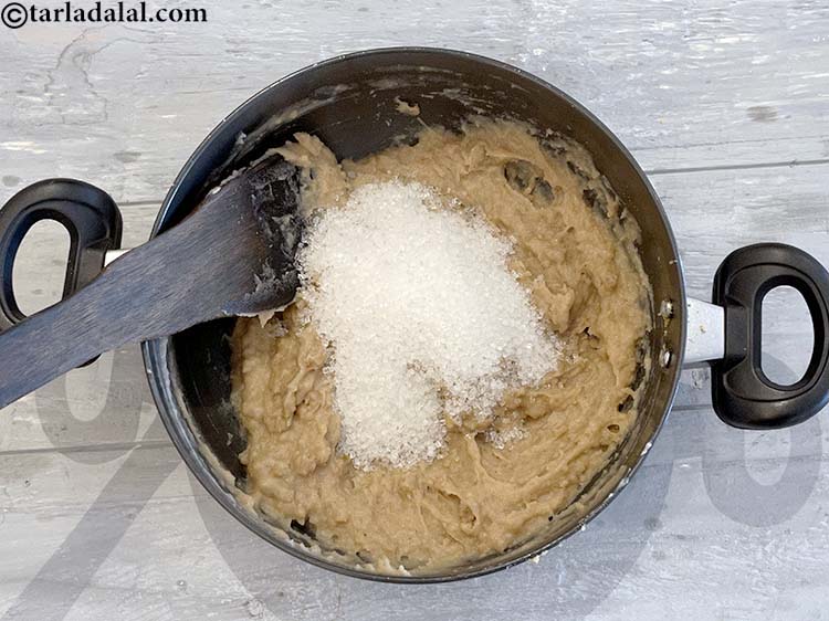 Step 8 – Add the sugar.