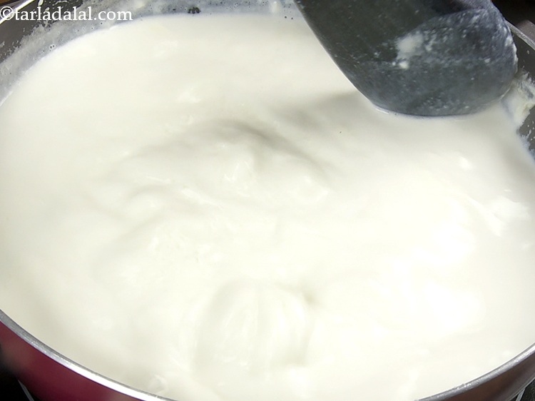 Step 4 – Keep stirring it occasionally and scraping the sides of the pan.