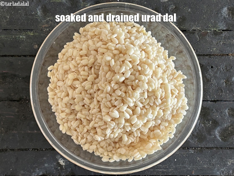 Step 5 – Soaked and drained urad dal.