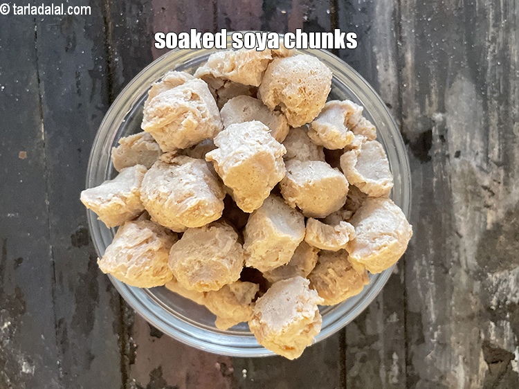 Step 7 – This is what soaked and squeezed soya chunks look like.