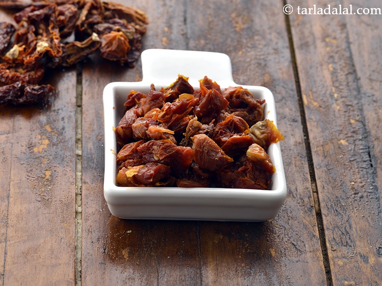 Step 40 – Add 1/4 cup&nbsp;<a href="https://www.tarladalal.com/glossary-soaked-and-chopped-sun-dried-tomatoes-2365i">soaked and finely chopped sundried tomatoes</a>.