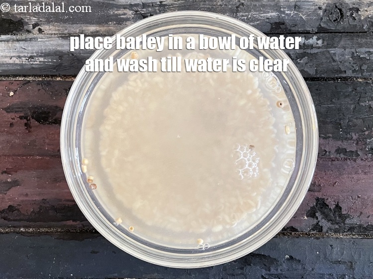 Step 11 – <meta charset="UTF-8" />Place the barley in a bowl of water. You can see that there …