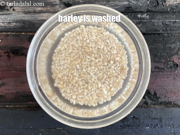 Step 6 – The barley is washed.